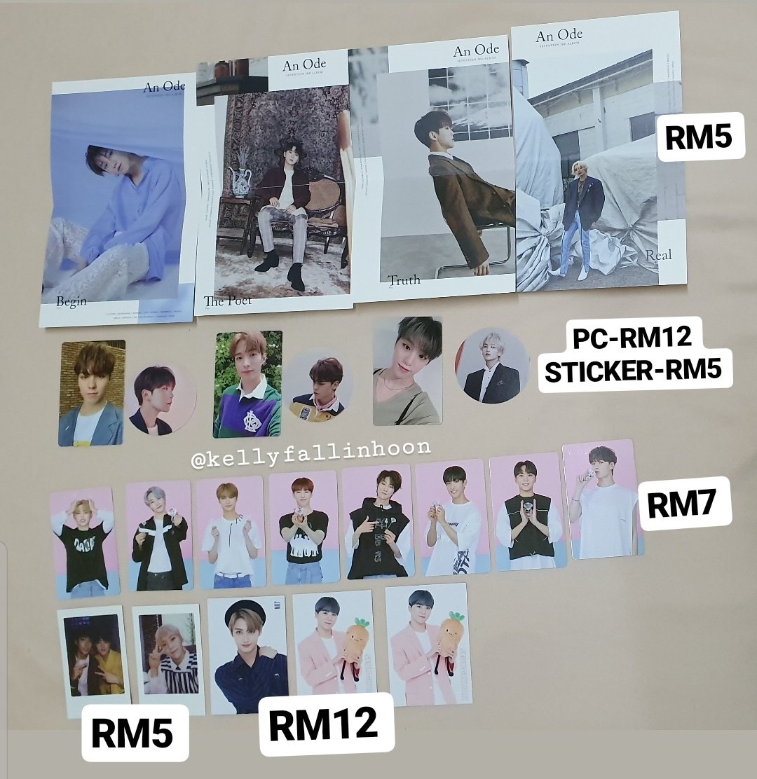 [WTS] #SEVENTEEN official pc

Please adopt them carats 
Price can nego / free postage if buy more..I just want to let go asap due to some personal reasons...😭

#SEVENTEENinKL #SEVENTEENinMY
