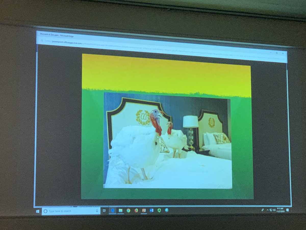 DrLizGenovese's tweet photo. Wednesday morning of zen during education conference pre-Thanksgiving #turkeypardon #fryingpanfarm #thisisvascularsurgery ๐ฆ๐๐๐ฝ@MUSCVascular @thegreatswamy @woostermd https://t.co/EFMs4tngpT