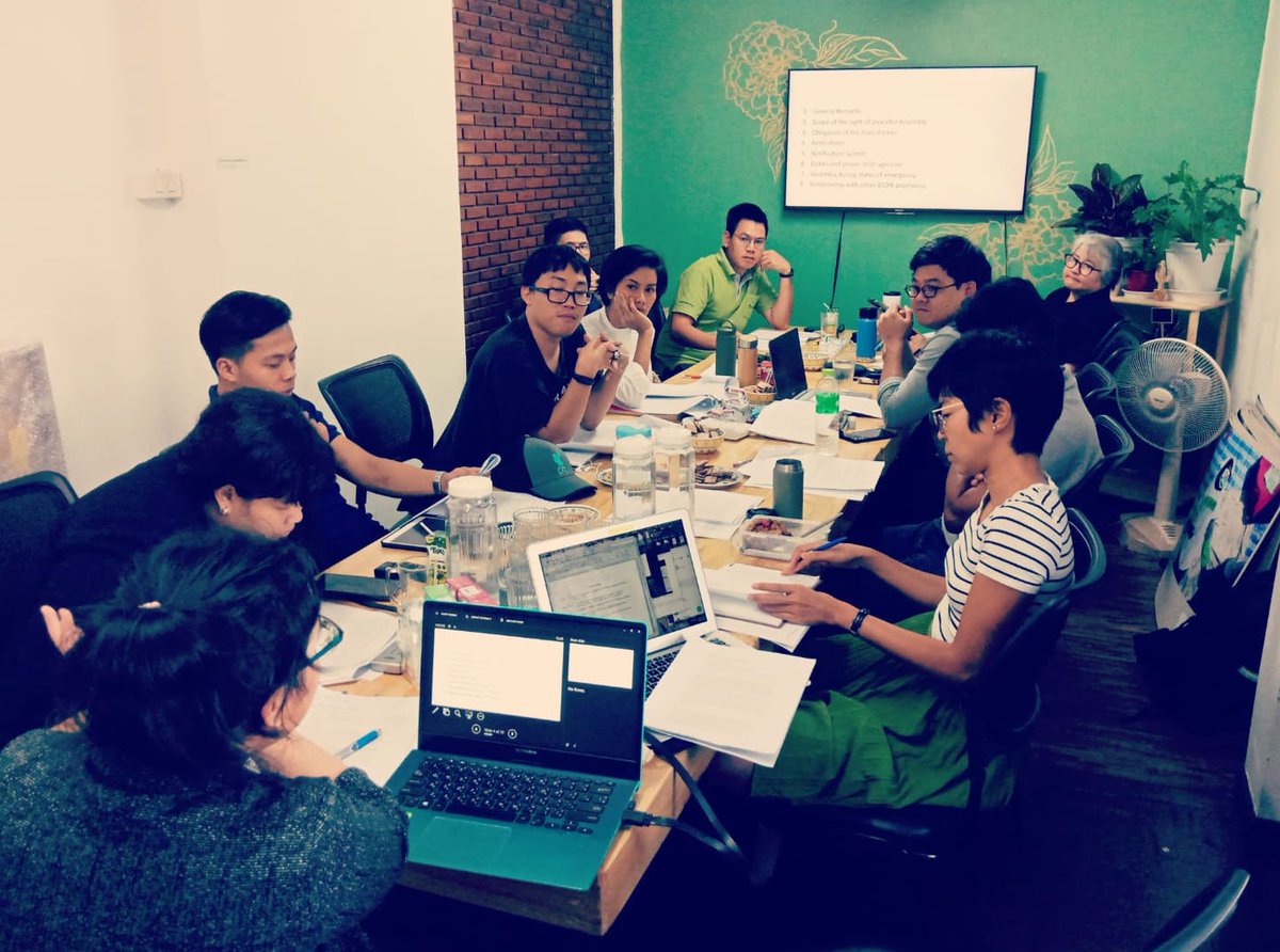CCPR_Centre's tweet photo. Fruitful discussion at the roundtable with Thai CSOs and HRDs in Bangkok on the 2nd draft text of the General Comment #GC37 of #HRCtte on the freedom of #PeacefulAssembly. https://t.co/3nadKaXhAj