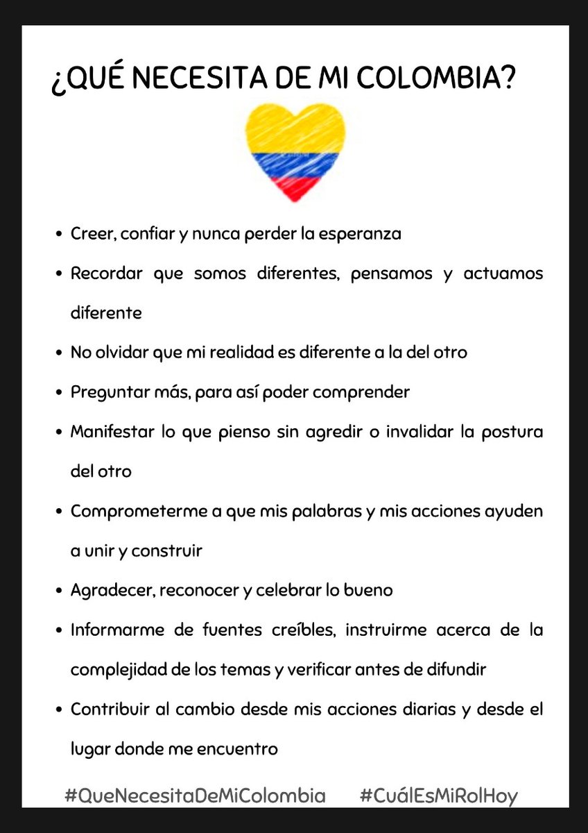 ConnectBogota's tweet image. En el momento de dificultad que vive el país, desde @ConnectBogota enviamos un mensaje de no violencia,  respeto y tolerancia. Reflexionemos, #CualEsMiRolHoy #QueNecesitaDeMiColombia.  Rechazamos la violencia y llamamos al diálogo en paz. 
Ayúdanos a compartir usando los hashtags