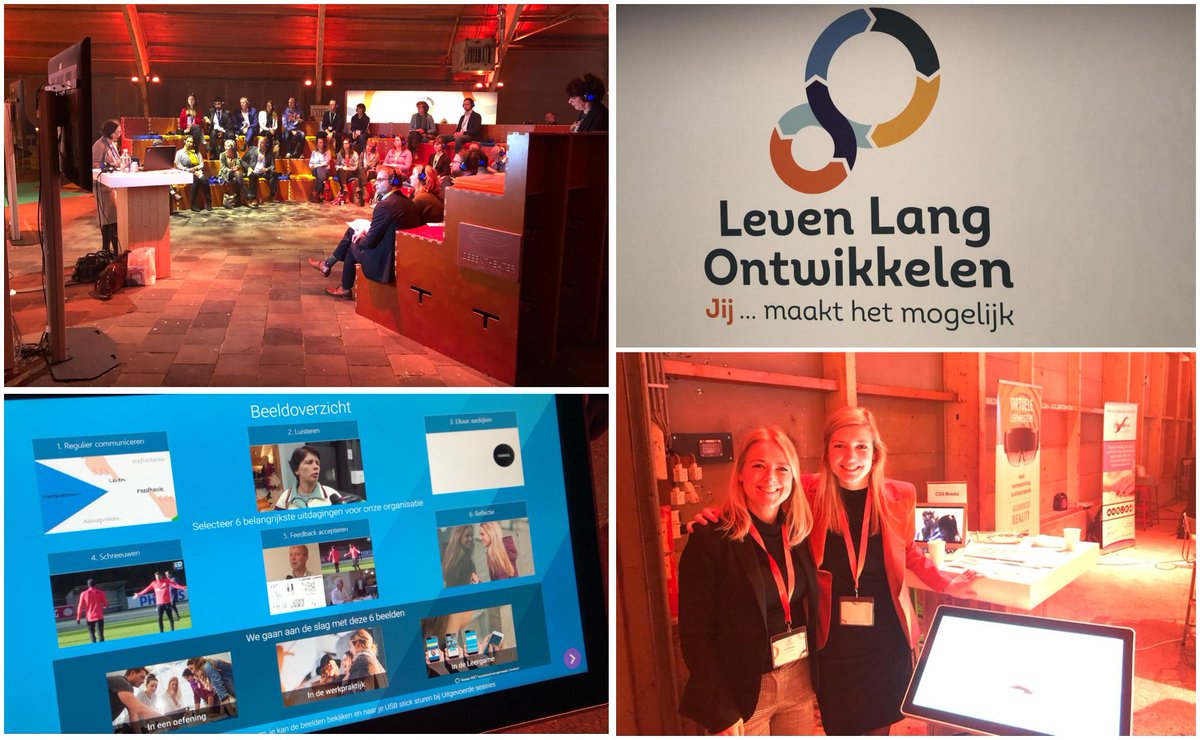 Vandaag zijn we op de #Conferentie Leven Lang Ontwikkelen waar we kennis en ervaringen delen rond leven lang #ontwikkelen. Dit door #werkplekleren met leertechnologie. Deelnemers ervaren zelf #BeeldendTrainen en andere werk- en leervormen! #conferentieLLO #leren #LLO