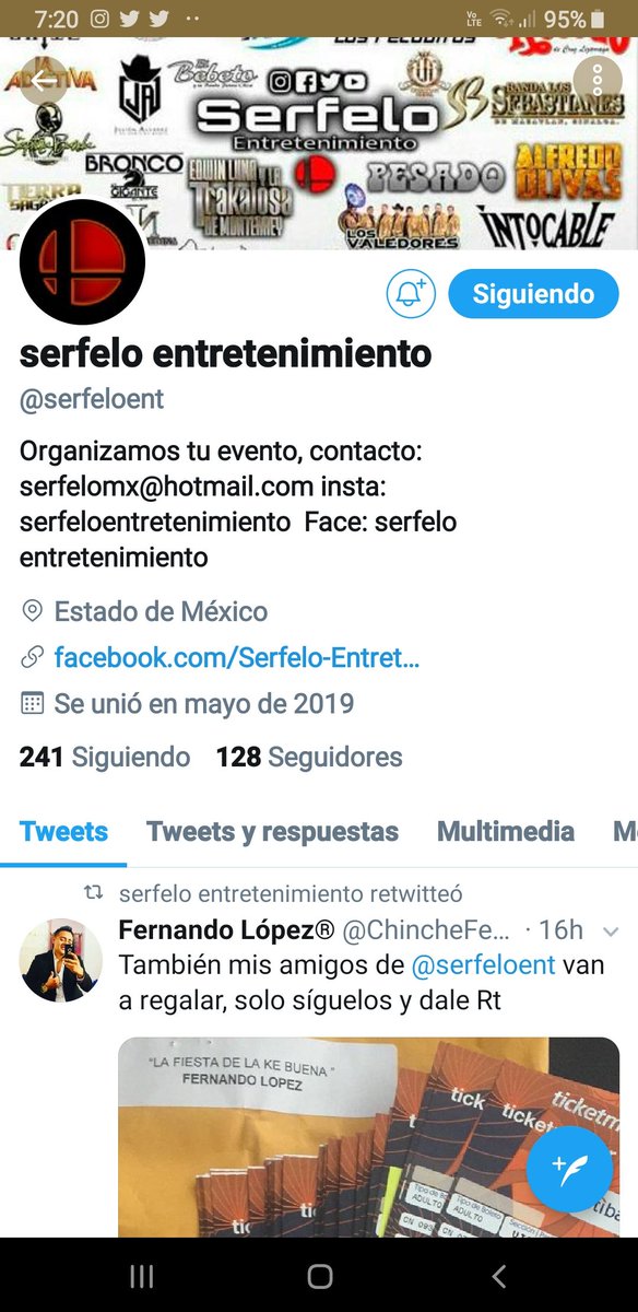 LuisAntonioDF's tweet photo. @ChincheFercho @serfeloent Listo El #Follow Espero ir A #LaFiestaDeLaKeBuena @ChincheFercho @serfeloent  🙌🙌🙌🙏 https://t.co/RHO8ikFBCs