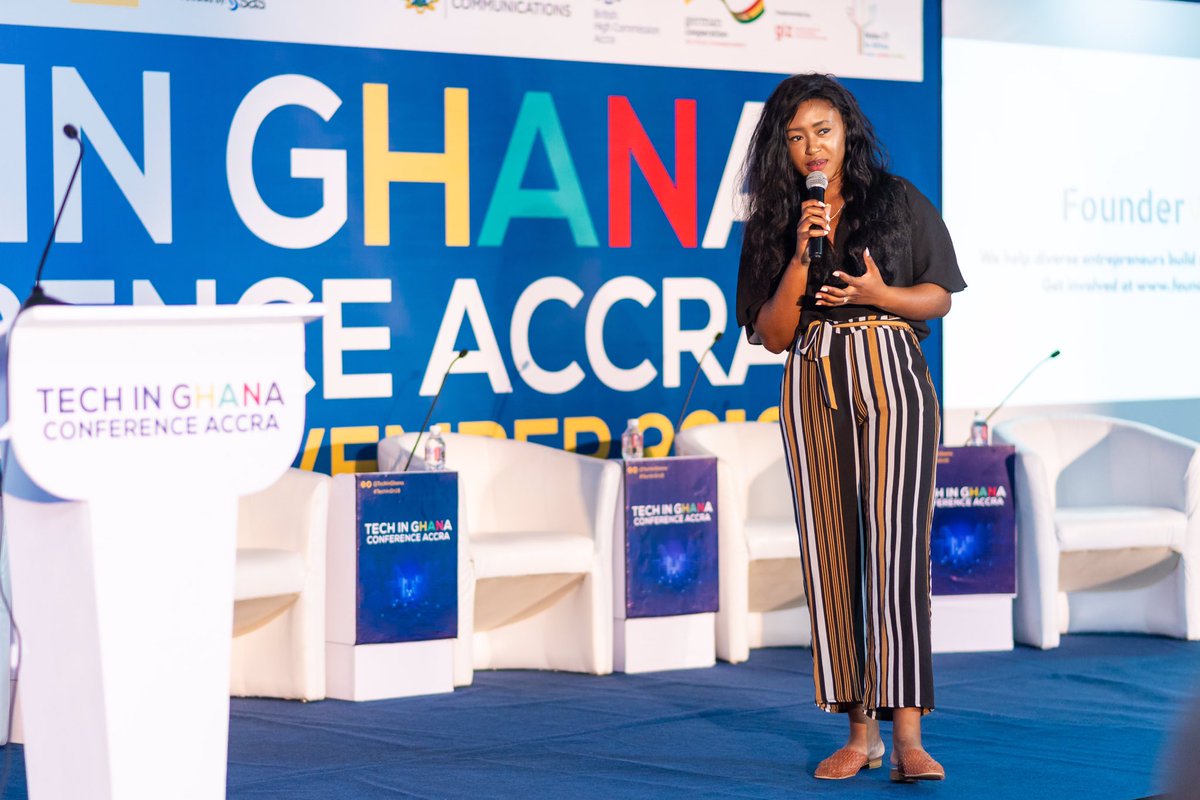 TechInGhana's tweet image. Up next at #TechinGH19 we shine a spotlight on women in tech on our female tech entrepreneurs session.
Featuring @MiisheAddy @IzzyObeng @busy_gh @MoniqueBaars @foundervine @fineazy_  @JetstreamAfrica @ZiplineGhana