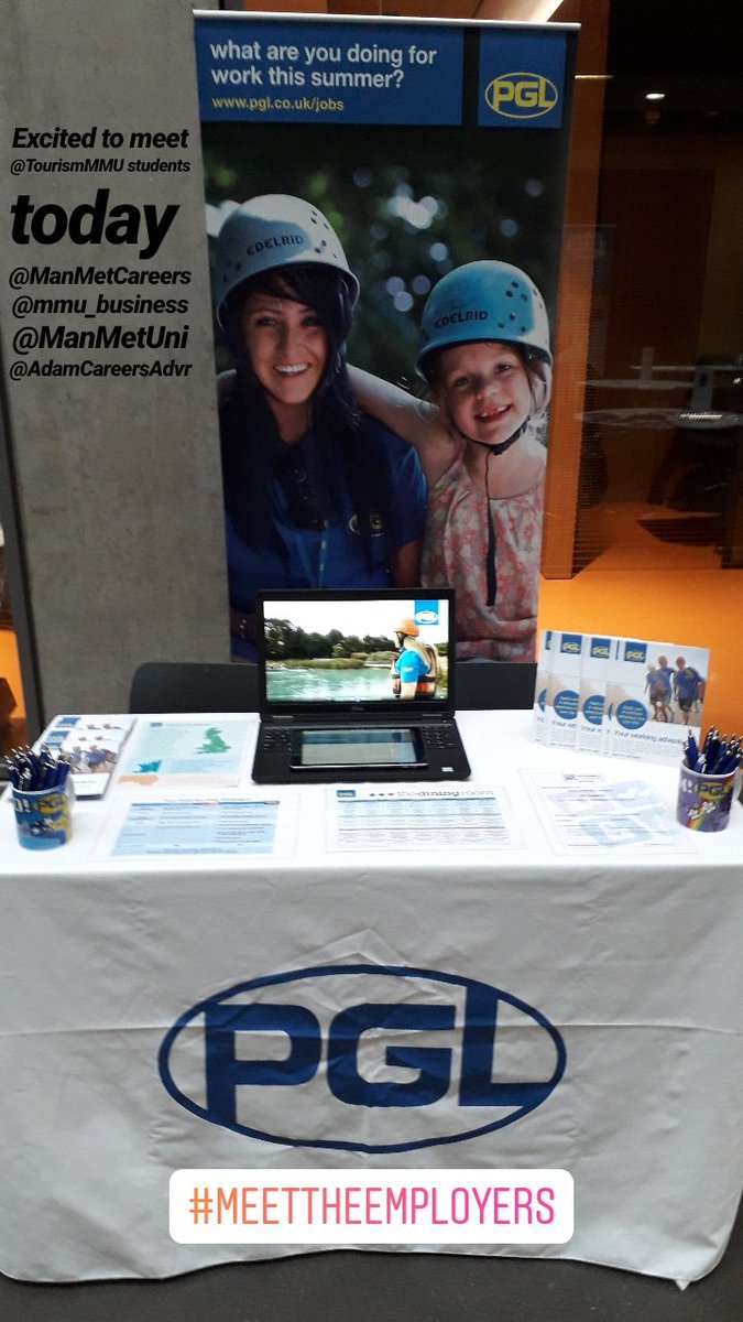 Really excited to meet <a href="/TourismMMU/">Tourism Mgt at @manmetuni</a> students today 1:30-4pm at the #meettheemployer event @ManMetCaeers <a href="/ManMetUni/">Manchester Metropolitan Uni</a>
<a href="/mmu_business/">Manchester Metropolitan University Business School</a>

#studentplacements #activityinstructor

Find out how to start your #workingadventure at pgl.co.uk 

linkedin.com/posts/louise-f…