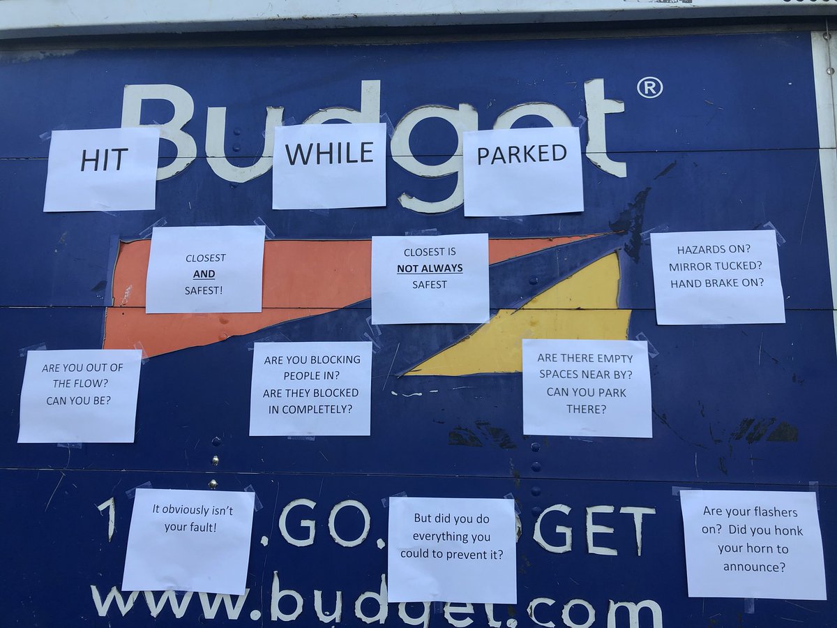 Hit while parked? Nah fam. We don’t wanna do that. Follow these tips to avoid and avoidable hit while parked accident. #safetysquad239 <a href="/UPSphoenix/">Phoenix East center safety team</a> <a href="/LSafetysquad/">Landmark Safety Squad</a>