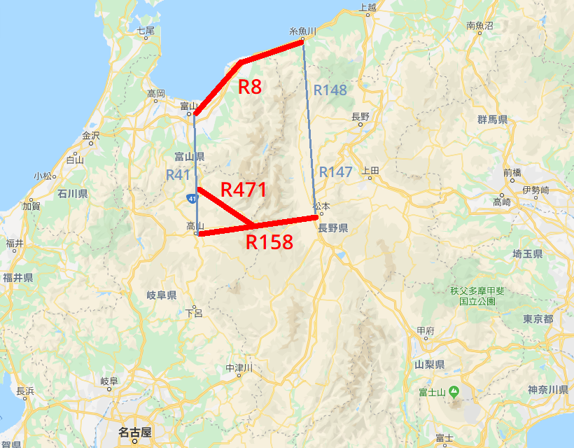 たこ 道路好団垢 בטוויטר 木曽山脈周辺も R361の通行止めで不便だ だが それとは比較にならない程 赤石山脈周辺の道路網は絶望的 実質的に 太平洋沿いのr1の次はrまで赤石山脈の東西を結ぶ道路が無いのは 冷静に考えてヤバい