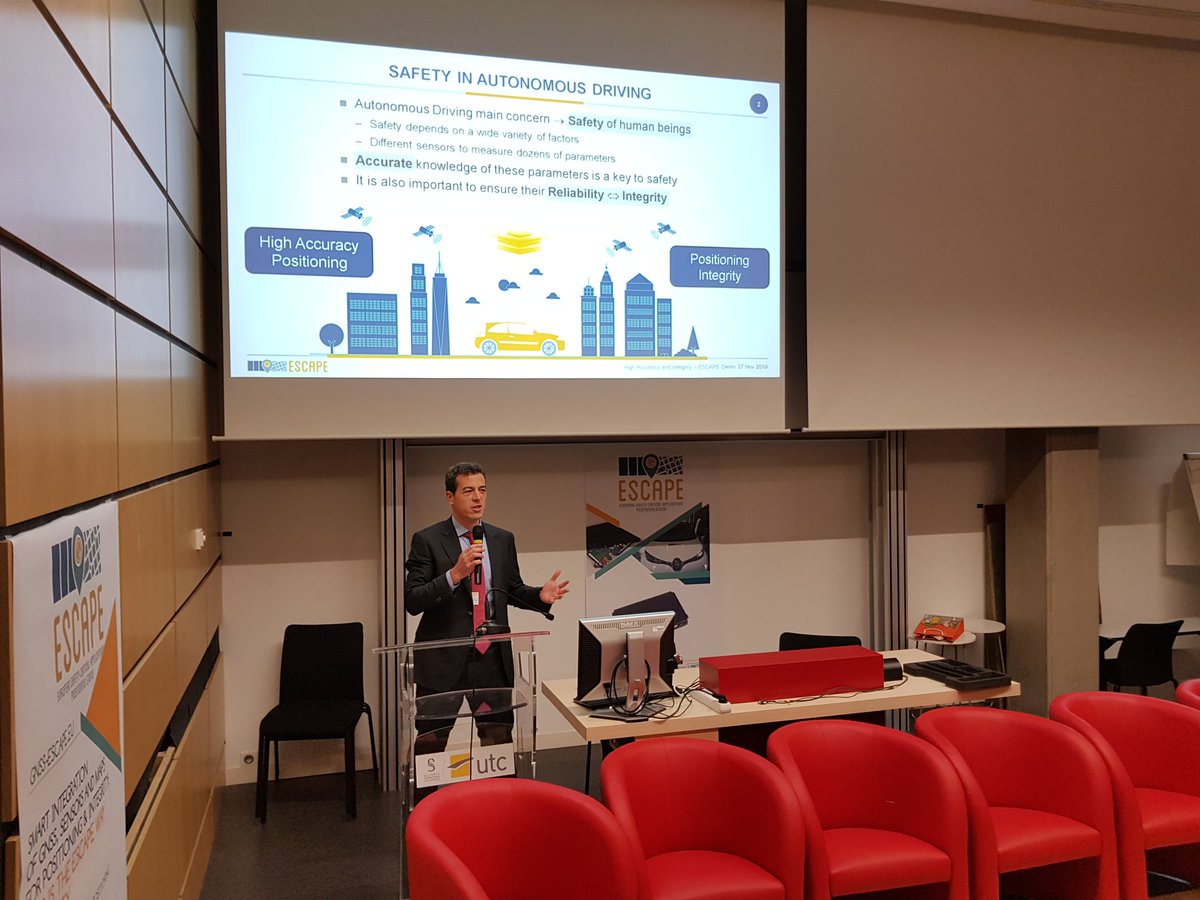 Now E. D. Tijero from <a href="/infoGMV/">GMV</a> is explaining the concept of #safety in #autonomousdriving: why safety is key issue and why #Galileo could be a key asset to address it. <a href="/EU_GNSS/">EU_GNSS</a>