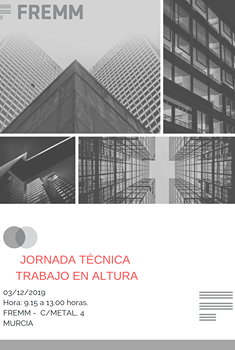 PREVEN16's tweet photo. JORNADA TÉCNICA TRABAJO EN ALTURA-SEDE DE LA FREMM, 3 DE DICIEMBRE DE 2019 A LAS 09:15 HORAS https://t.co/fwg1ODj6hx https://t.co/yultJ1xrG6
