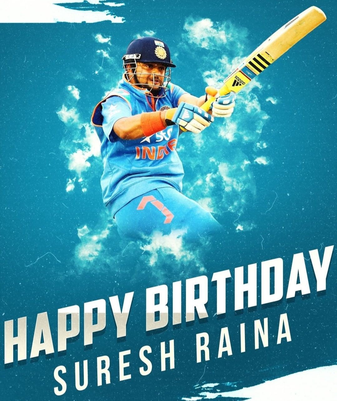 First Indian To Score A Century 
In All Three Formats  Happy Birthday Suresh Raina 