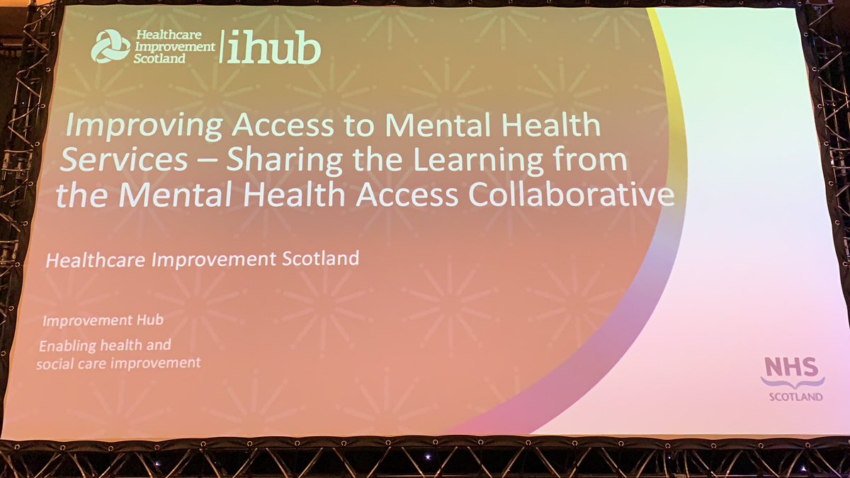 Getting ready for the afternoon workshop on improving access - improving quality. #scotmentalhealth2019 #’MHImprove