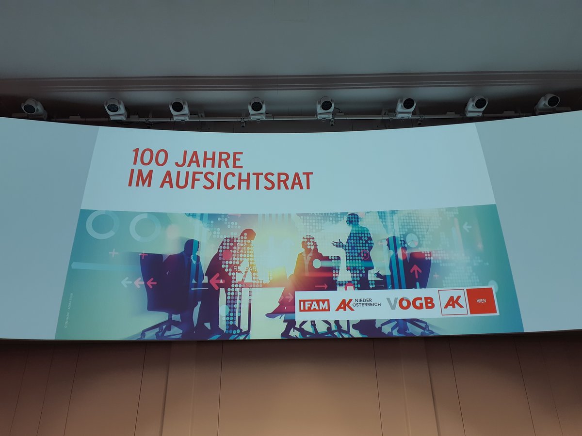 Arbeiterkammer's tweet photo. Gleich geht's los: Festakt zu 100 Jahre #Mitbestimmung im #Aufsichtsrat im Bildungszentrum der #AK. #Mitbestimmen #Mitreden #Mitfeiern https://t.co/tSNMCa0U91