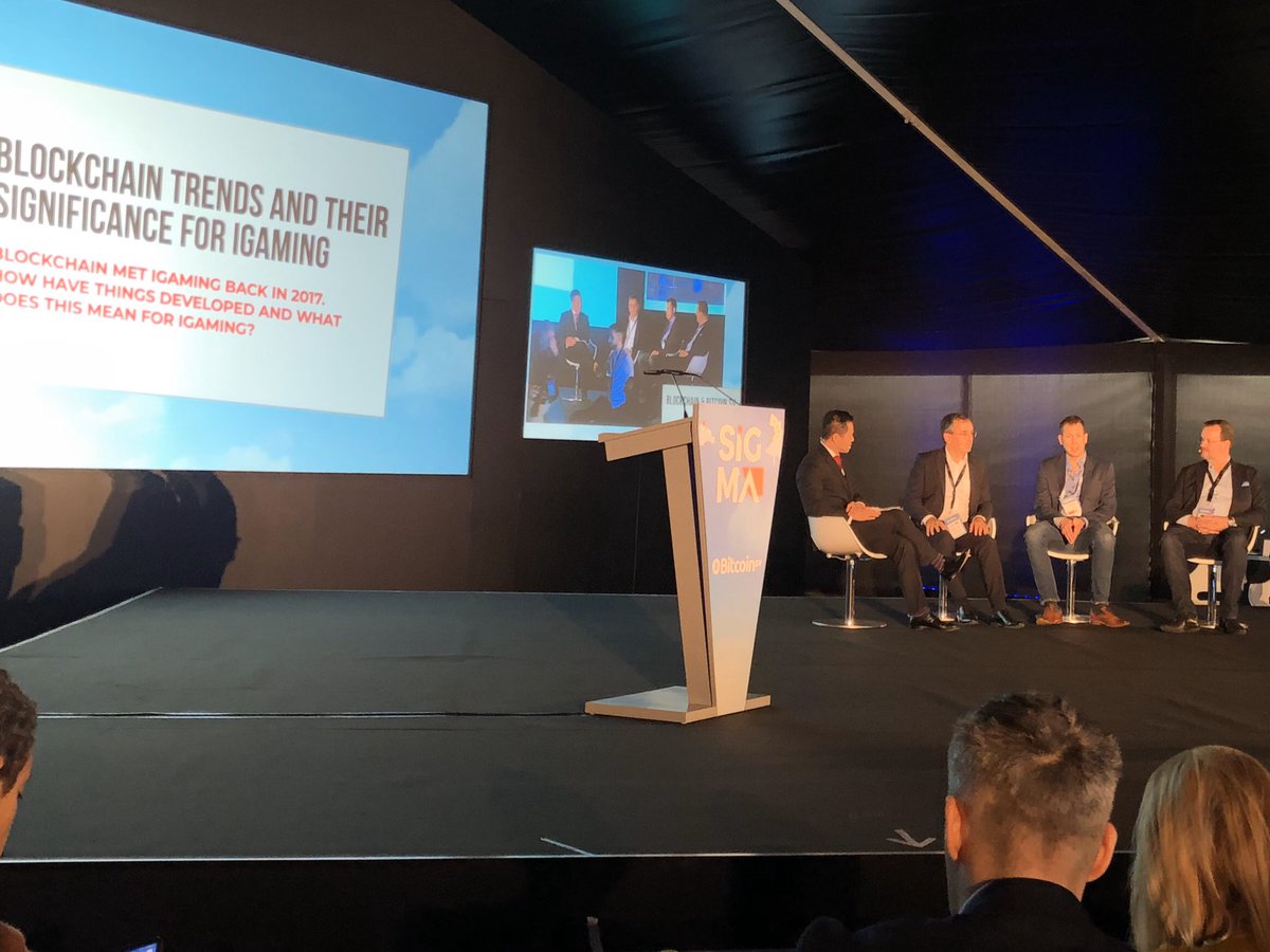 <a href="/wraxall/">Lyle Wraxall</a> Miles from <a href="/MannBenham/">MannBenham Advocates</a> and @QuantaProject on the main stage now talking about #blockchain trends and their significance for #iGaming at #SiGMA2019