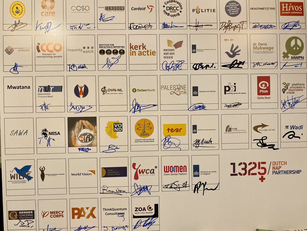 We are incredibly happy to welcome new <a href="/NAP1325/">NAP1325</a> signatories and Women, Peace and Security partners <a href="/mercycorps/">Mercy Corps</a>, @TearNetherlands, <a href="/BuringaJoke/">Joke Buringa</a>, Mwatana &amp; Citizenship League!