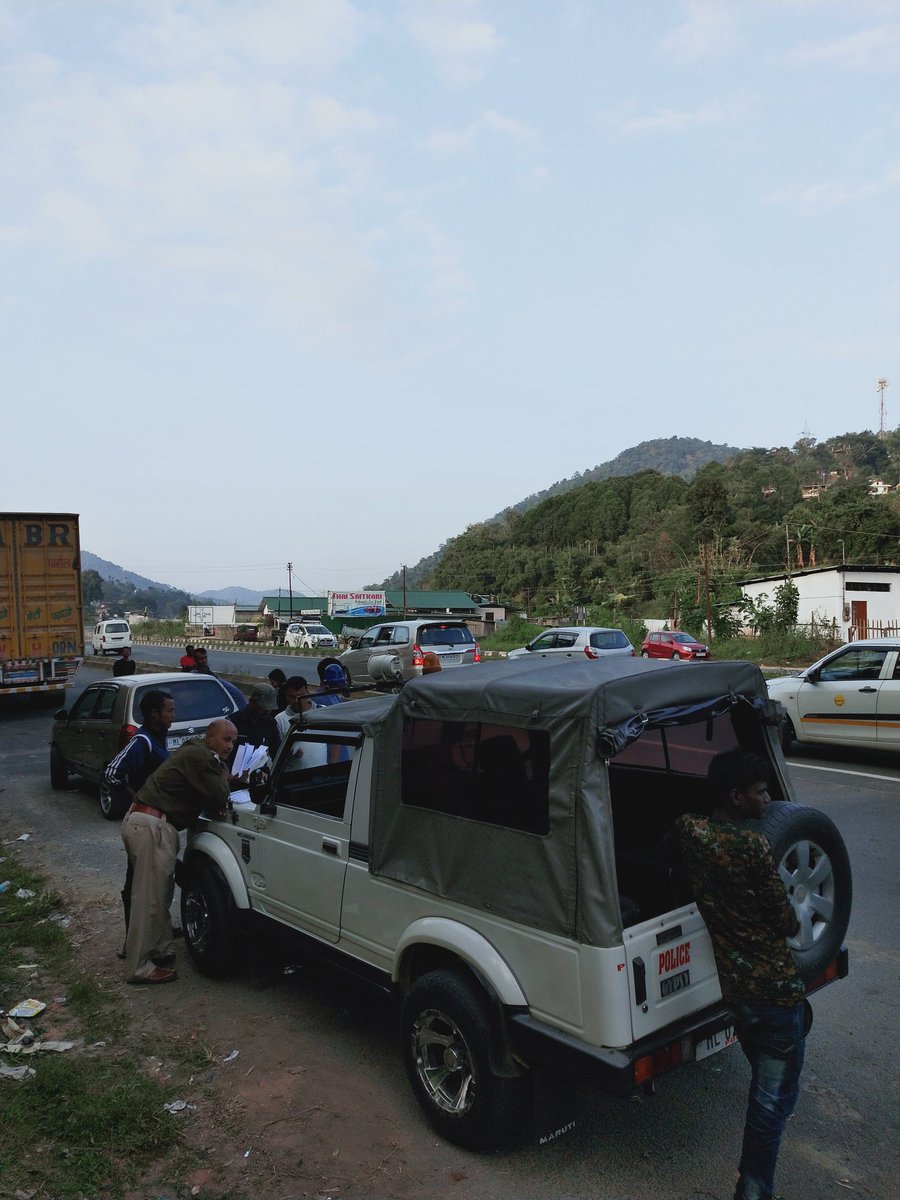 RibhoiPolice's tweet image. Just a reminder to the public that regular checking of vehicles is being done in many areas of Ri-Bhoi. Updated documents is required for all vehicles passing through the NH-6. 
#helpspreadtheword #helpushelpyou #meghalayapolice 

"Drive safety rules are your best tools"