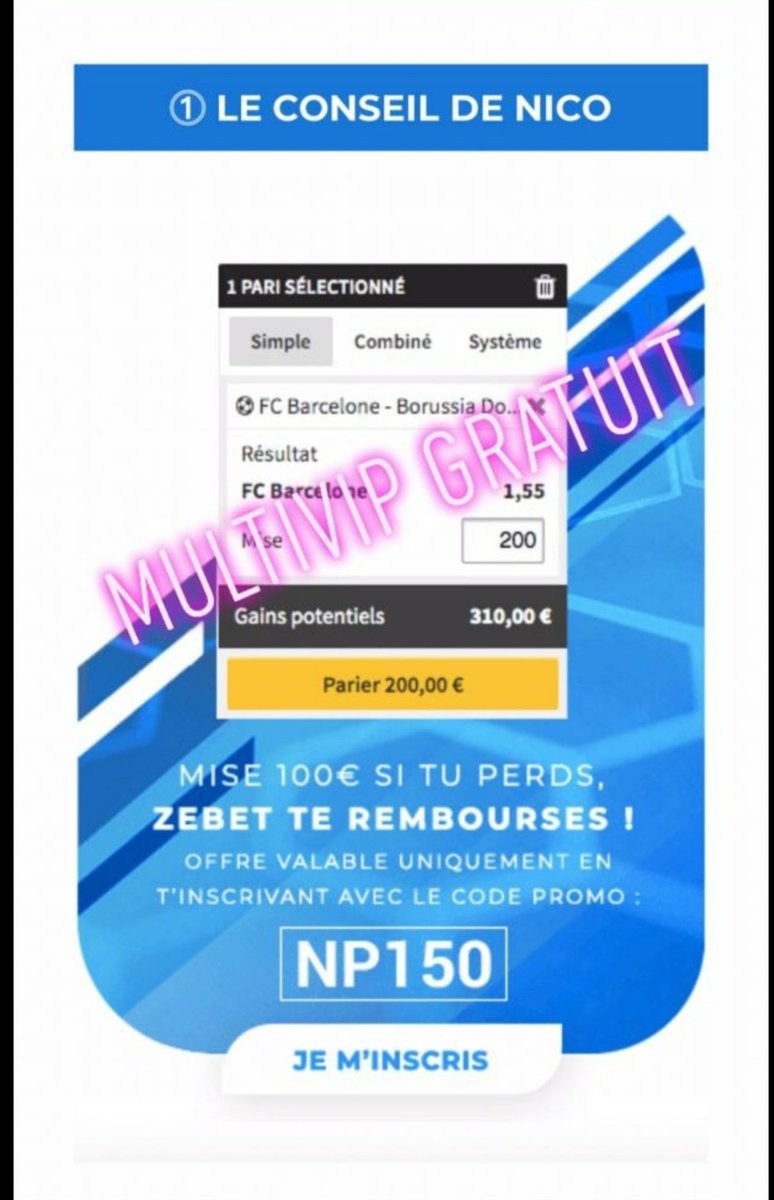 VIPdesPROS's tweet image. VIP Nico