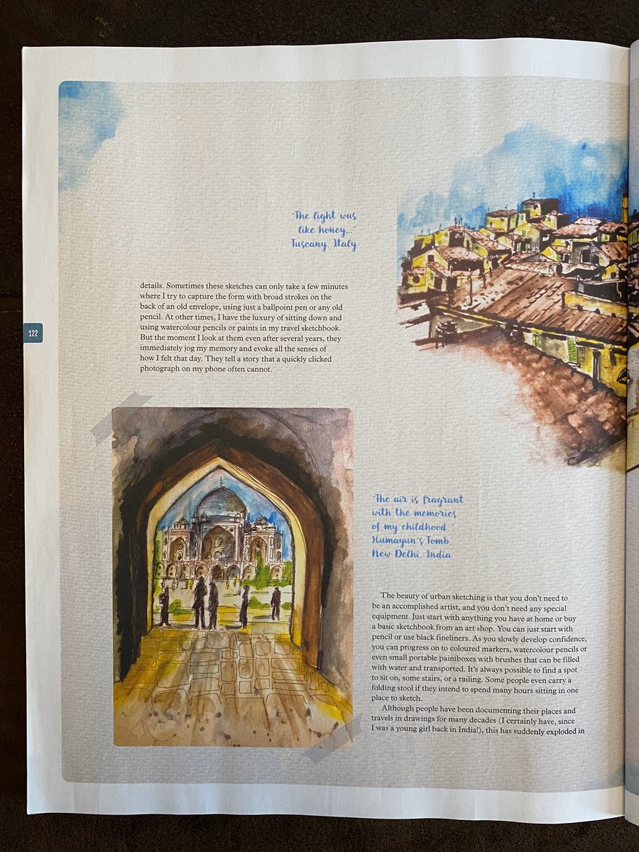 DrPragyaAgarwal's tweet image. My words and some of my sketches in @ProjectCalmMag ‘The best way to see a place is by drawing it’ 

#urbansketching