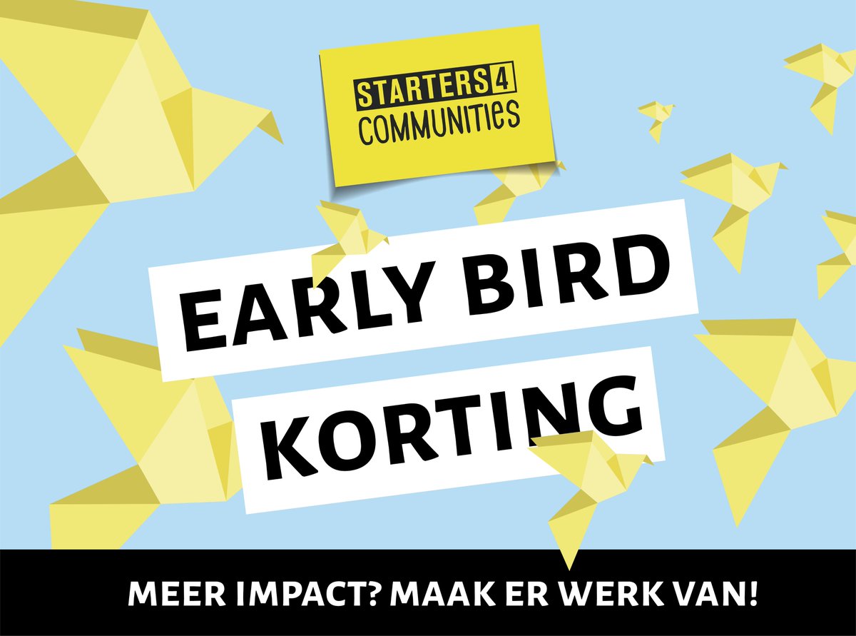 Nog 4 dagen!😱 Word een vroege vogel en meld je voor a.s. zondag aan voor één van onze programma’s. Bouw aan een sociale en duurzame toekomst tijdens onze praktijkgerichte trainingsprogramma’s. Meld je aan via de site >> bit.ly/35FrnFW