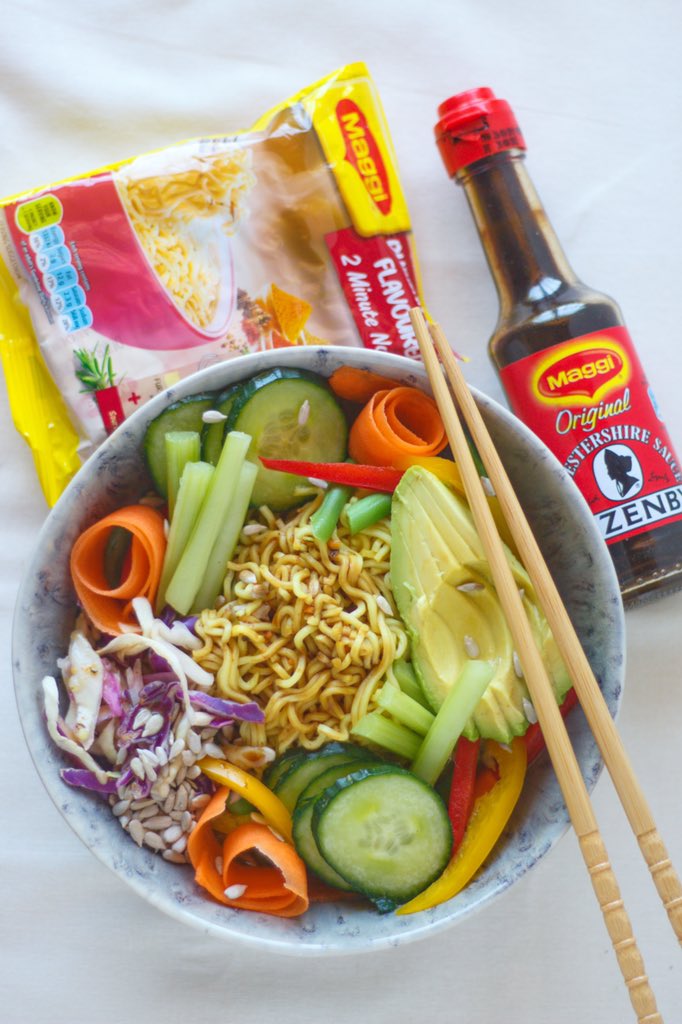 ChefScott_'s tweet photo. So I've been experimenting and have come up with this lovely Noodle Bowl, made with Maggi 2 Minute Noodles (Durban Curry Flavour) with a dash of Lazenby #CookingWithMaggi #Ad https://t.co/D4rMnZV1Vf
