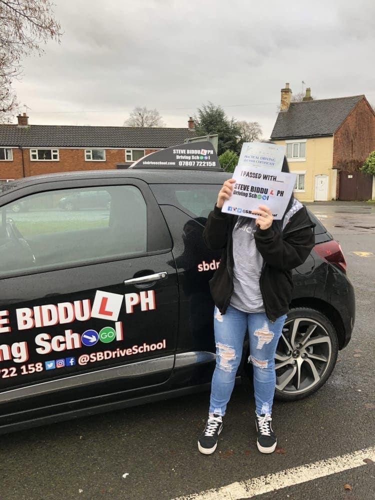 SBDriveSchool's tweet photo. Huge congratulations to Josie who had passed her practical car test this afternoon in Lichfield. So chuffed for you and now you can enjoy the drive to work. https://t.co/qVK2P583Ns