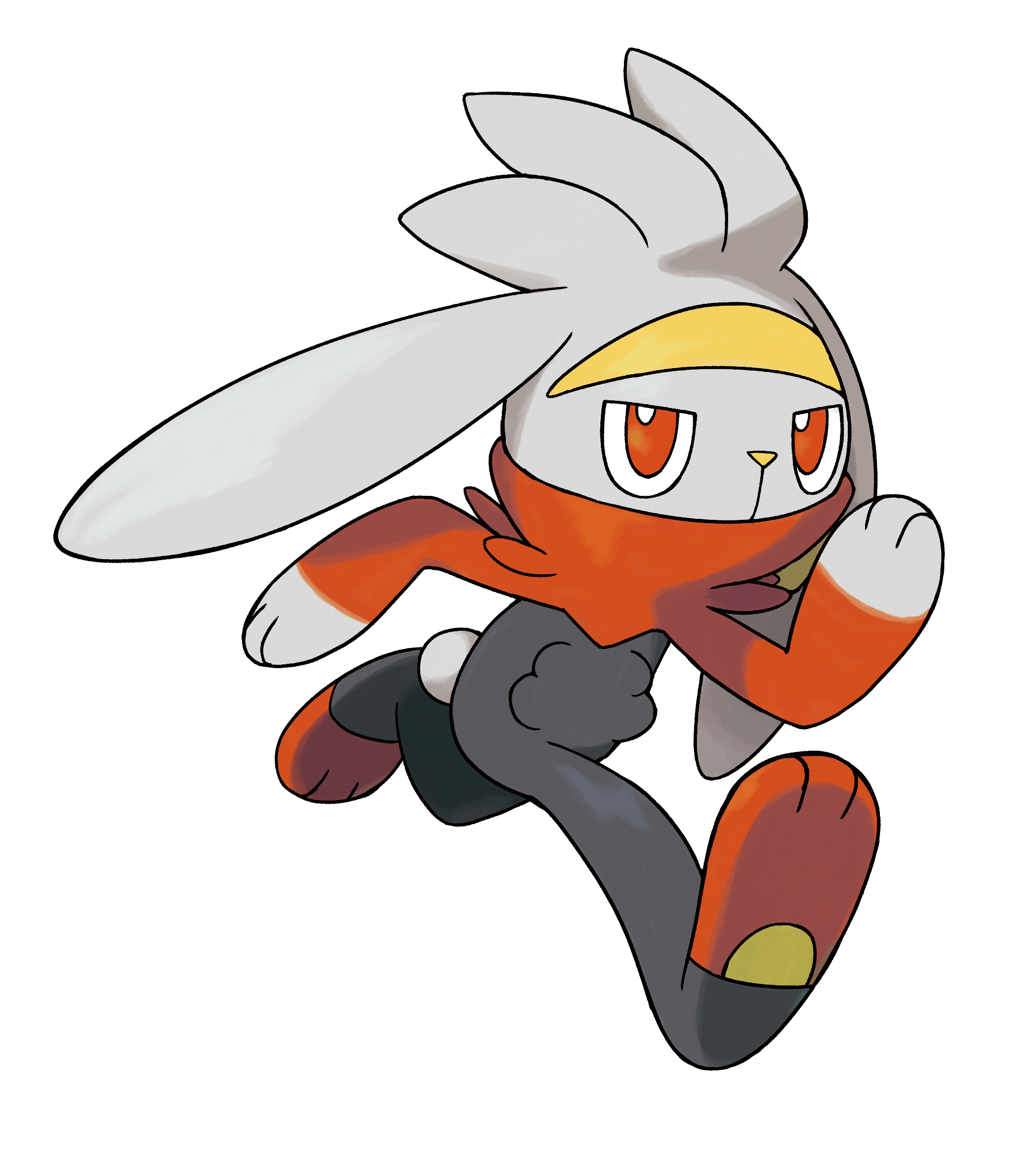 ｖジャンプ編集部 ラビフット うさぎポケモン ふかふかの体毛になった 足技の訓練や体温を保つため 両手をお腹の体毛に入れて行動する エースバーン ストライカーポケモン 瞬発力 ジャンプ力 キック力は全ポケモン中トップクラスの高さ 小石に