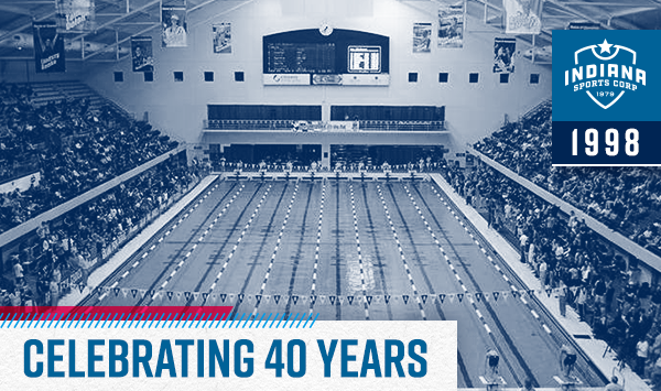IndSportsCorp's tweet photo. 1998: U.S. Masters Swimming Championships are held the @IU_Natatorium. Since being built in 1982, the world-class swimming complex has held hundreds of collegiate and Olympic swimming and diving events. #ISC40 https://t.co/gbPuN6L87F