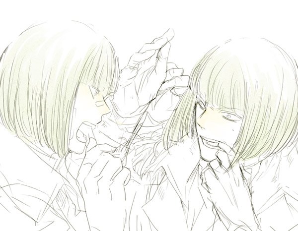 いい双子の日も過ぎてしまったし半目で寝ているのもあれなので昔に描いたのですみませんけど載せておきます 