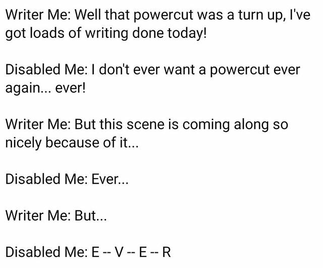 PocketLocket20's tweet image. When disability and writer instincts totally clash... #amwriting #disabledproblems #disabledlife #disability #disabledwriter #disabledwriterproblems #writing #writer ift.tt/2rrIegH