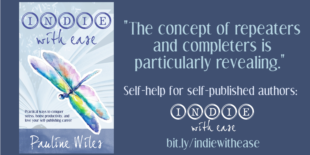 PaulineWiles's tweet image. "The concept of repeaters and completers is particularly revealing." 
INDIE WITH EASE offers encouragement &amp;amp; self-help for self-published authors. #indieauthors #amwriting #timemanagement #selfpub mybook.to/indiewithease