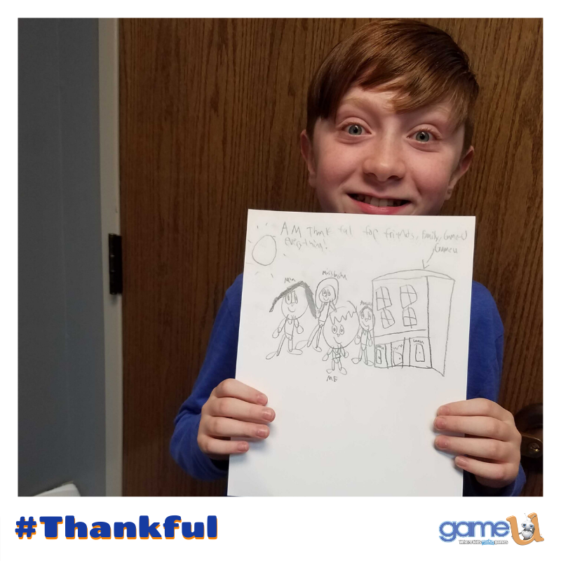 GameUSchool's tweet photo. ๐Who's "thankful for friends, family, and Game-U?"
.
One of our most enthusiastic students: Fox!
.
Right back atcha, Fox! ๐
.
#gameu #kidscancode #codingkids #gamedev #videogames #stem #steam #girlscancode #flemingtonnj #exploreflemington #loveflemington #hunterdoncountynj https://t.co/C1svPXrTih