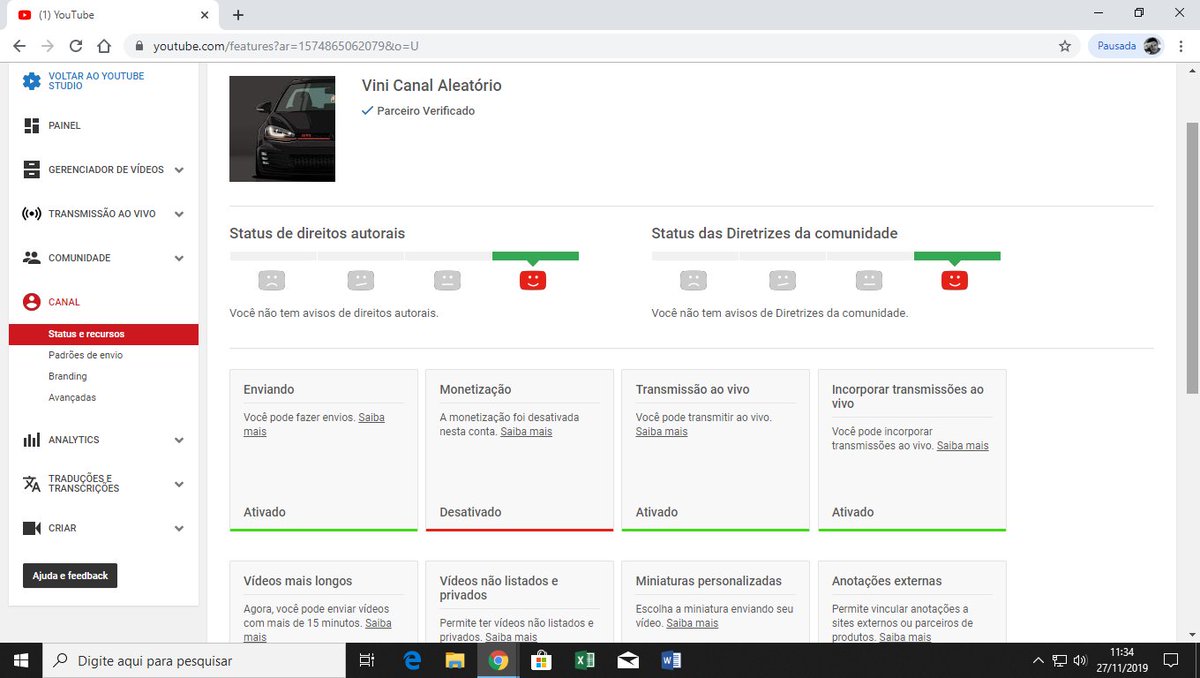 CanalEasy4Play's tweet photo. @TeamYouTube Bom dia! Minha monetização foi Desativada apos eu tentar criar a conta adsense (eu tinha ja uma criada e acho que acabei "bugando" o sistema ao tentar excluir a outra e criar uma nova, e então a monetização foi bloqueada. (anexei imagens) https://t.co/94w9mU38wx