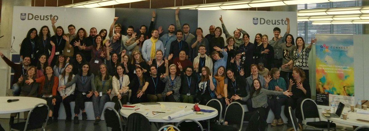#CONNECT Family photo!! This is coming to an end... but we have enjoyed the journey!!! <a href="/CONNECTING_AUD/">CONNECT</a> <a href="/deustoEstudOcio/">Deusto Estudios Ocio</a> Thank you everyone for joining us in Bilbao!!!
