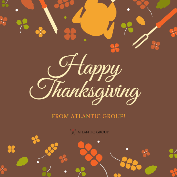 Atlantic_grp's tweet photo. Happy Thanksgiving from our family to yours! We hope everyone has a great holiday! #thanksgiving #holiday #celebration #family #friends #feast #football #fall #atlanticgroup #atlanticrecruiters #bestplacestowork #dowhatyoulove https://t.co/uALae785Dw
