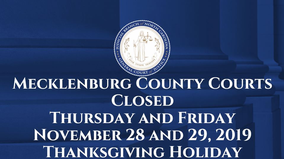 MeckCourts's tweet image. Have a safe and happy holiday weekend with family and friends.  We will be closed Thursday and Friday.