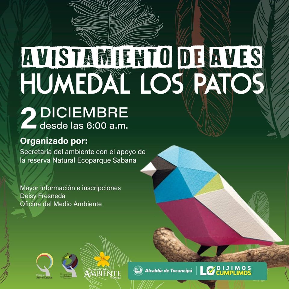 Para más información comunícate con Deisy Fresneda en la oficina de Ambiente de la Alcaldía de Tocancipá o al celular 300 307 3587.
¡Te esperamos!