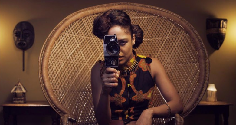 Tessa Thompson in DEAR WHITE PEOPLE (2014, dir. Justin Simien)It was clear from DWP that Thompson is a star. Her charisma is off the charts.Review:  https://seventh-row.com/2014/10/24/dear-white-people-a-must-see-biting-satire-about-so-much-more-than-race/