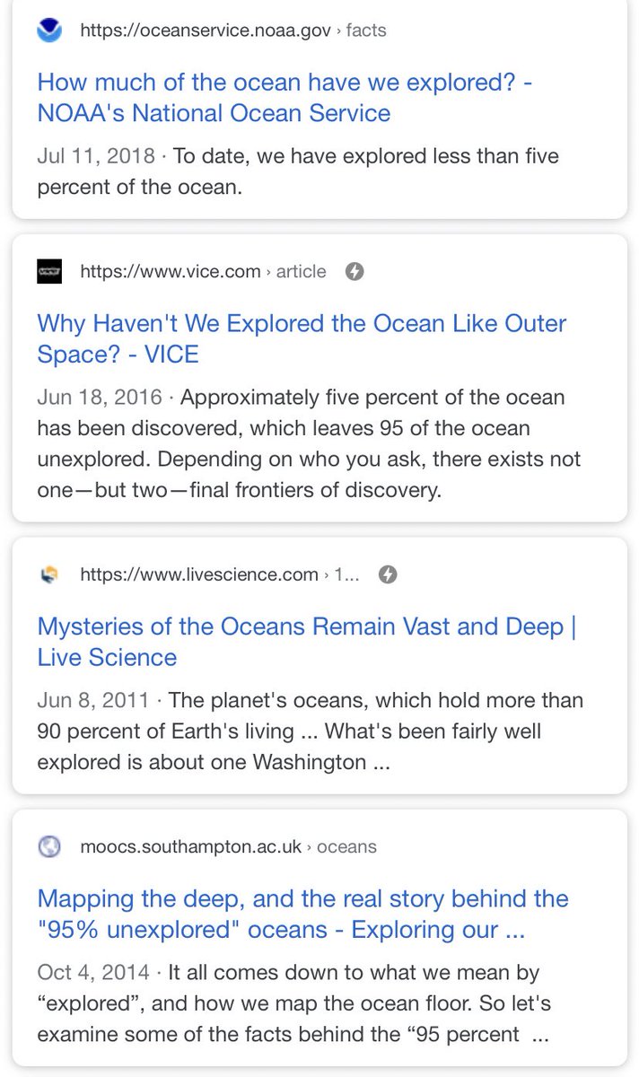 according to many reports and researches, less than 5%, take or give, of the ocean have been discovered. meaning 95% is undiscovered and i’ll leave it to you to imagine how many marine we missed on discovering and have probably went extinct before we had the chance to do so.