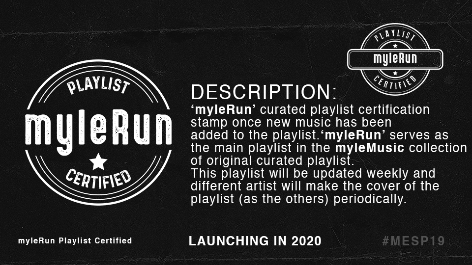 MyleHQ's tweet photo. #myleRun (myleMusic original curated playlist) Description:
Launching in 2020. #MES19 https://t.co/QtOkY0Stv2