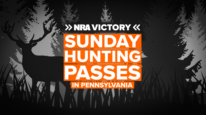 HuntersLead's tweet photo. "NRA Pivotal in Cracking Pennsylvania’s Sunday Hunting Ban: After 337 years, hunting will now be allowed on three Sundays thanks to NRA-ILA." #HuntersLead @NRAILA @NSSF #PASundayHunting #SenDanLaughlin #SenJamesBrewster #RepKeithGillespie #RepBillKortz—https://t.co/N7N8XoSL1G— https://t.co/FgyUqkzXqQ