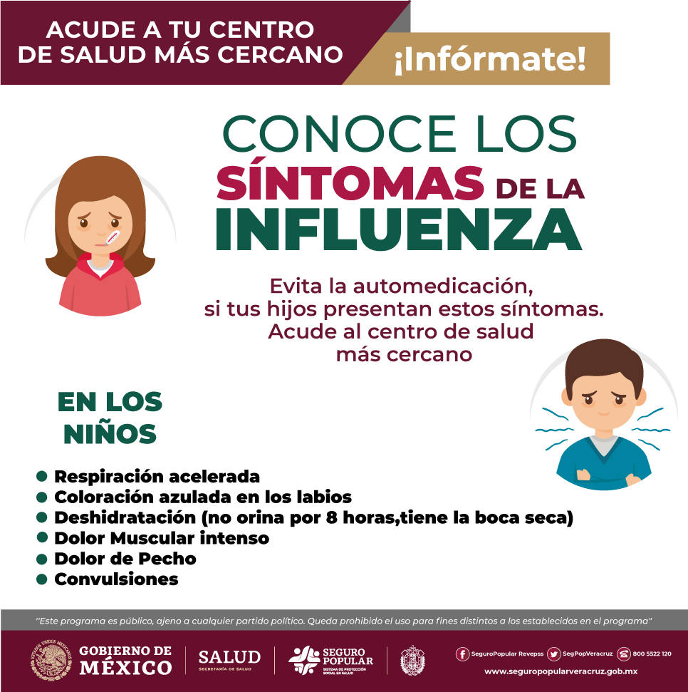 SegPopVeracruz's tweet photo. ⚠️¿Sabes cuáles son los síntomas de la #Influenza?
En caso de sentir alguno acude a tu Centro de Salud más cercano.

#SeguroPopular #Veracruz #Salud https://t.co/x7I1NLRJ2J