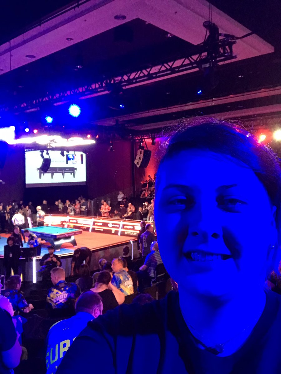 LaceyEarl's tweet photo. Mosconi Cup Day 3. USA up 6-5. Heading into 2nd match of the day. #MosconiCup #USAFTW #SVB https://t.co/NPhMhWyWgq
