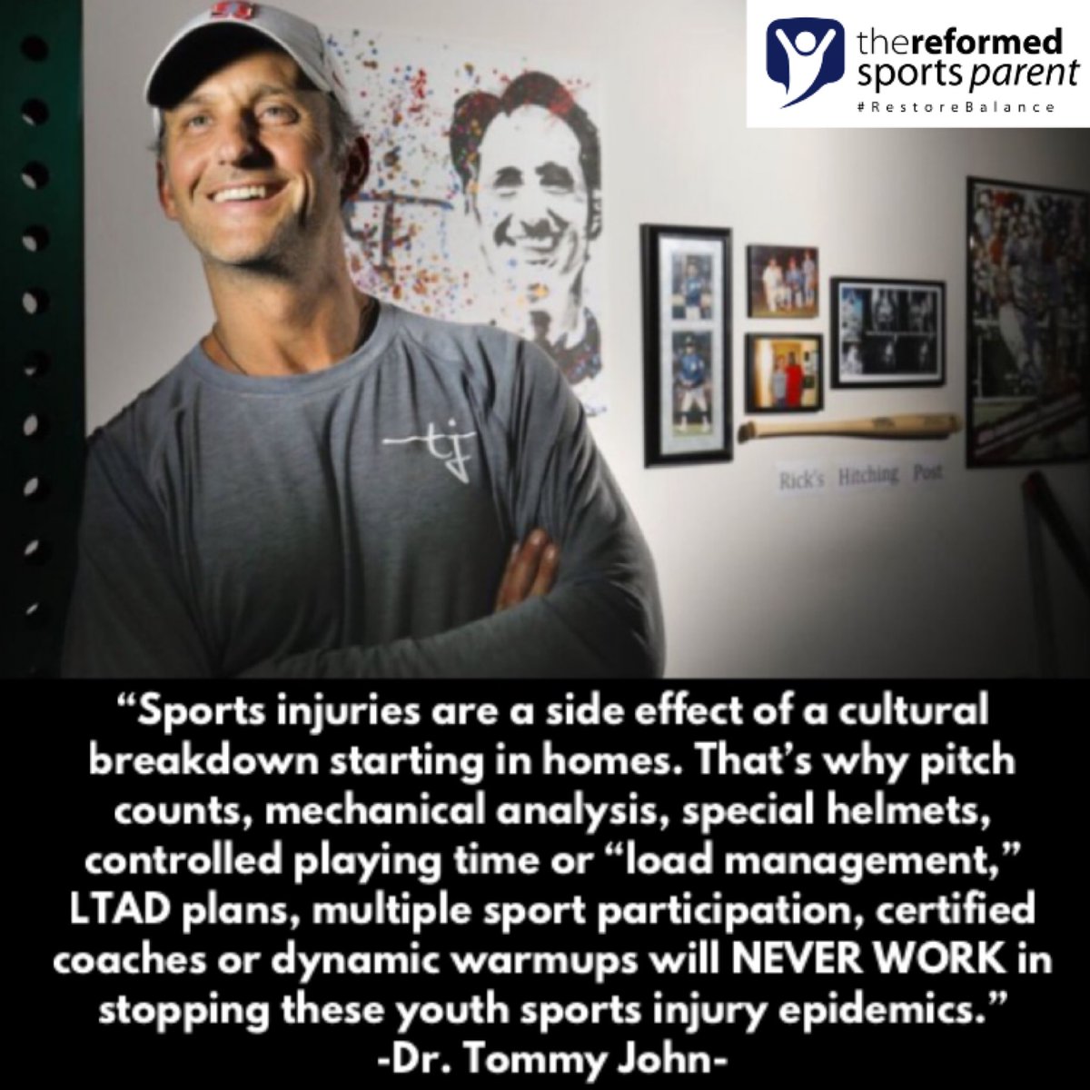 ReformedSptProj's tweet image. @DrTommyJohnDC with some insight- #YouthSports #TheReformedSportsParent