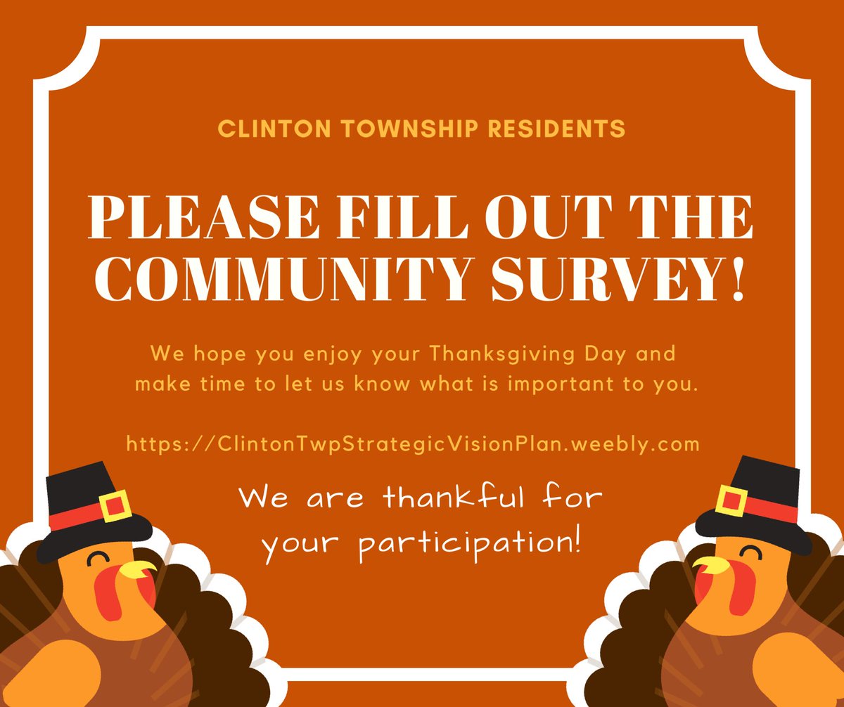 RobertJCannon's tweet photo. Please take the community survey if you haven’t already! https://t.co/aj5u0APxt1 @ClintonTwpMI @TrusteeKenPearl @CMPLTweets @candgnews @SHRCCI @macombchamber https://t.co/rHwn0obf58