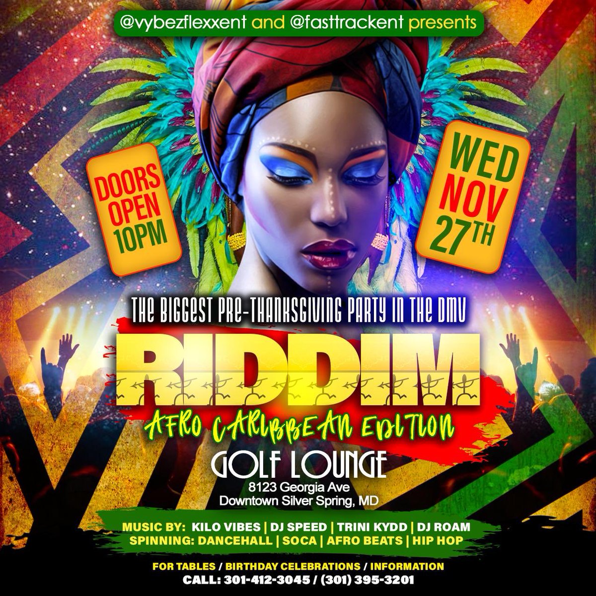 iam__moparaj's tweet photo. Thanksgiving Eve‼️
#RiddimDMV
Everyone FREE till 11pm 
RSVP 👇🏾👇🏾👇🏾👇🏾👇🏾https://t.co/2WAfEHTwNX
📍8123 Georgia Ave Silver Spring, MD
#fasttrackent #vybezflexx https://t.co/TzxjKVBL0T