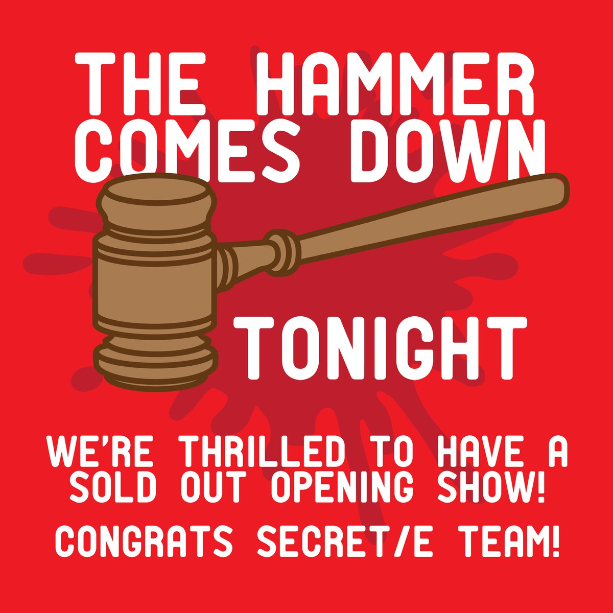 It's opening night. Who is excited? (We are!)

Nov 27 - Dec 1
bit.ly/SecreteTix 
Mature themes

ASL: 11/29, 8pm
VocalEye: 11/30, 2pm

<a href="/intrepidtheatre/">Intrepid Theatre</a> <a href="/sharonbajer/">Sharon Bajer</a> <a href="/jessica80776991/">Jessica Lowry alignwithjessica.com</a> <a href="/sandycumberland/">Sandy Cumberland</a> @SomeNightsIwork #secreteplay #openingnight #tonight #hammerdown
