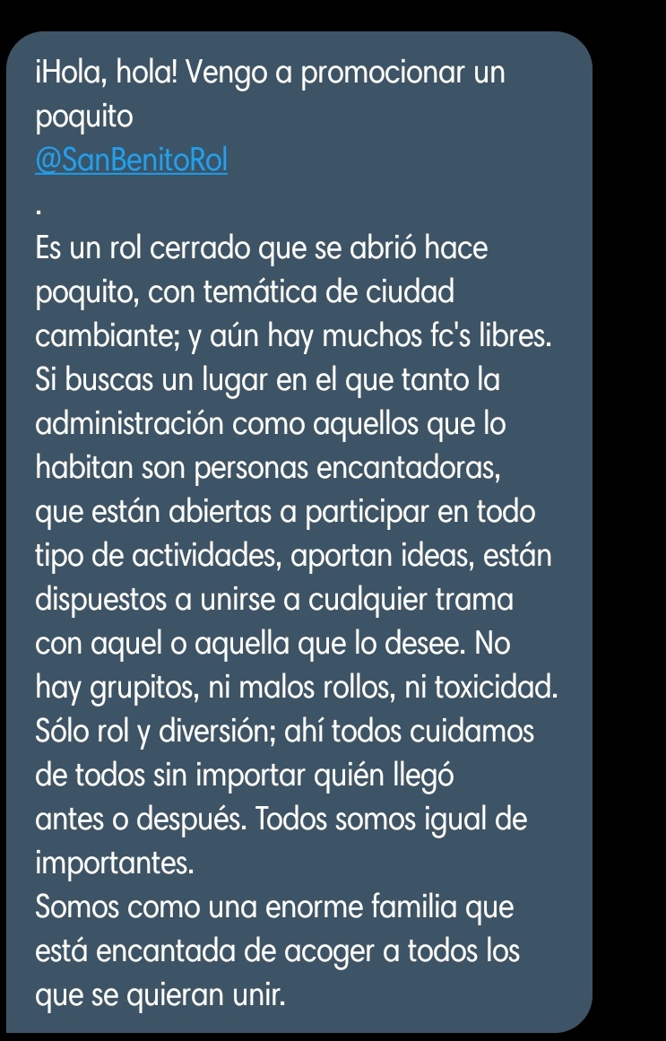 DispatchFake's tweet image. ㅤㅤㅤ☀ ; @SanBenitoRol
ㅤㅤㅤㅤʚ  ⌠  PROMOCIÓN

ㅤ✦﹙¿Qué están esperando para unirse a esta comunidad?