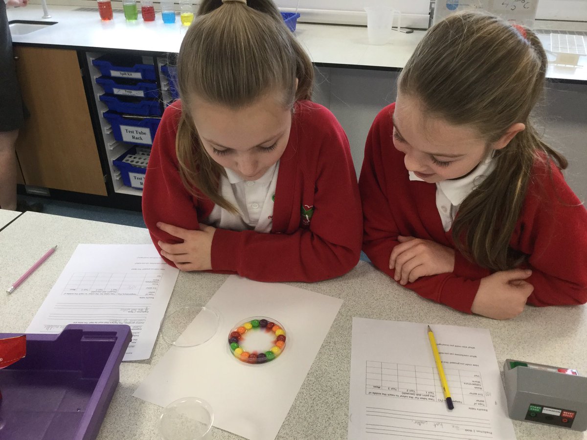 Pennington_2016's tweet image. Yr5 had fun today @uvhs investigating diffusion; how different temperatures of water increased the rate sugar coated coloured sweets dissolved. The effects were quite amazing! #Science #ScienceWeek2019