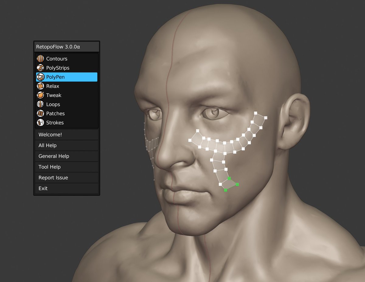 carter2422's tweet photo. RetopoFlow in #b3d 2.8x? Yes! It’s (almost) finally here thanks to all the hard work of @gfxcoder https://t.co/95coEkGROz