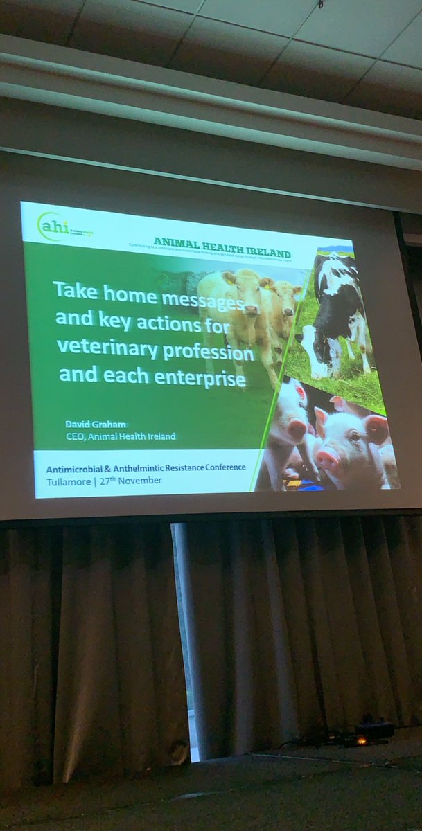 ShaneMcAuliffe1's tweet photo. Take home messages now from David Graham, CEO of @animalhealthire #AMRConf https://t.co/hTmOXEJGHN