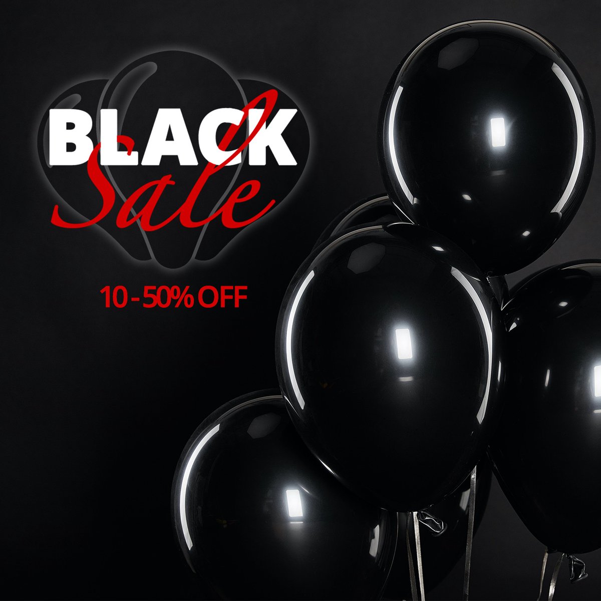 BalloonsUnited's tweet photo. 🖤 BLACK SALE 2019 🖤

Until December 2nd, 2019 we give you
10-50% DISCOUNT 🤩
on ALL BALLOONS in our Shop!

So go for it! 🎈

🛒👉 https://t.co/OQR7Pod12h

#looner #balloonfun #loonerfun #balloonshop #balloonfetish #balloons #luftballons #loonerfetish #bigballoons #riesenballons https://t.co/3z27eif2uj