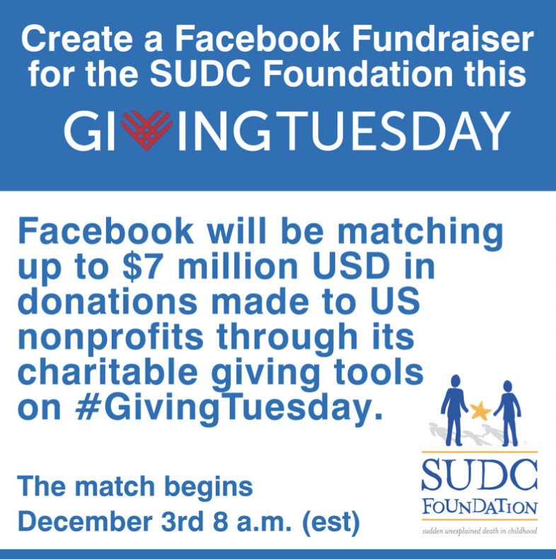 SUDC's tweet photo. You can create a Facebook fundraiser for the SUDC Foundation this giving Tuesday starting at 8am EST. Learn more here about how to easily put up this fundraiser on your personal Facebook page to share with friends and family:

https://t.co/OciczAQjAr

#sudc #giving #tuesday https://t.co/tq2bmA9ahy